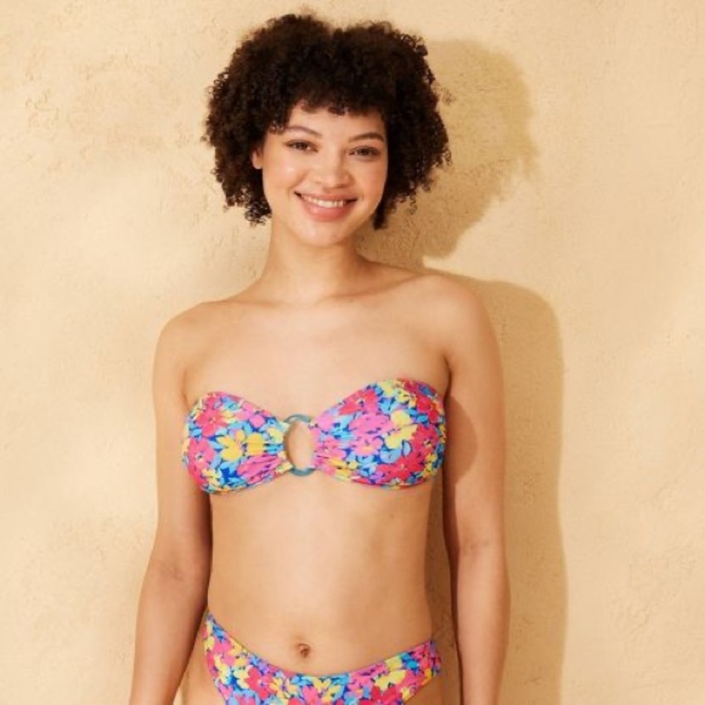 Wild Fable Bandeau Style Bikini Top W/A ⭕️ Connecting With Style Sz Medium 8/10